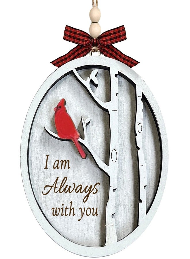 ilifemate Cardinal Christmas Ornaments Wooden Memorial Ornament - Red Cardinal Ornament for Christmas Tree, Bereavement Gift Idea, Sympathy Gifts for Loss of Loved One, Remembrance Gift - Image 1